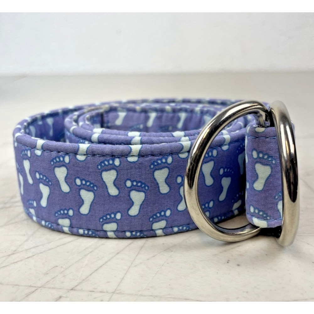 Vineyard Vines Belt Double Ring Medium 39 Inch Cotton Canvas Blue Summer Beach